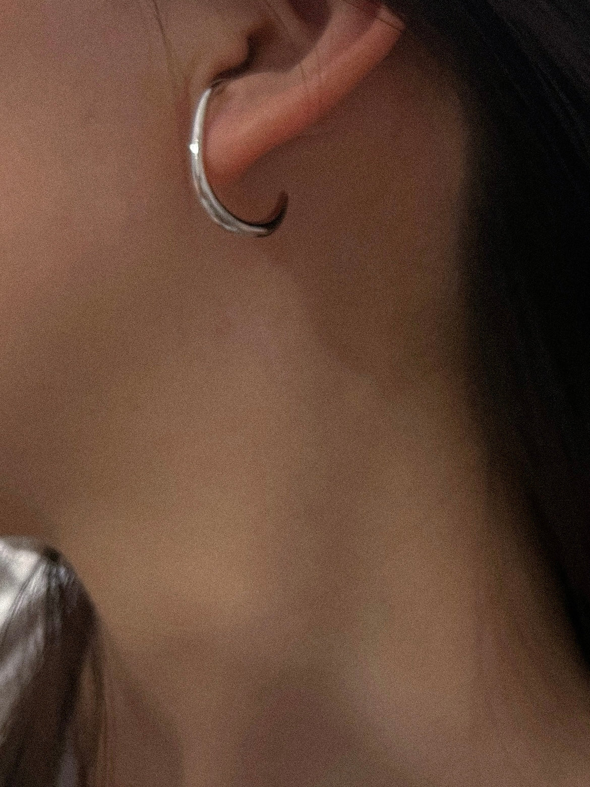 925 SILVER OVAL EARRING