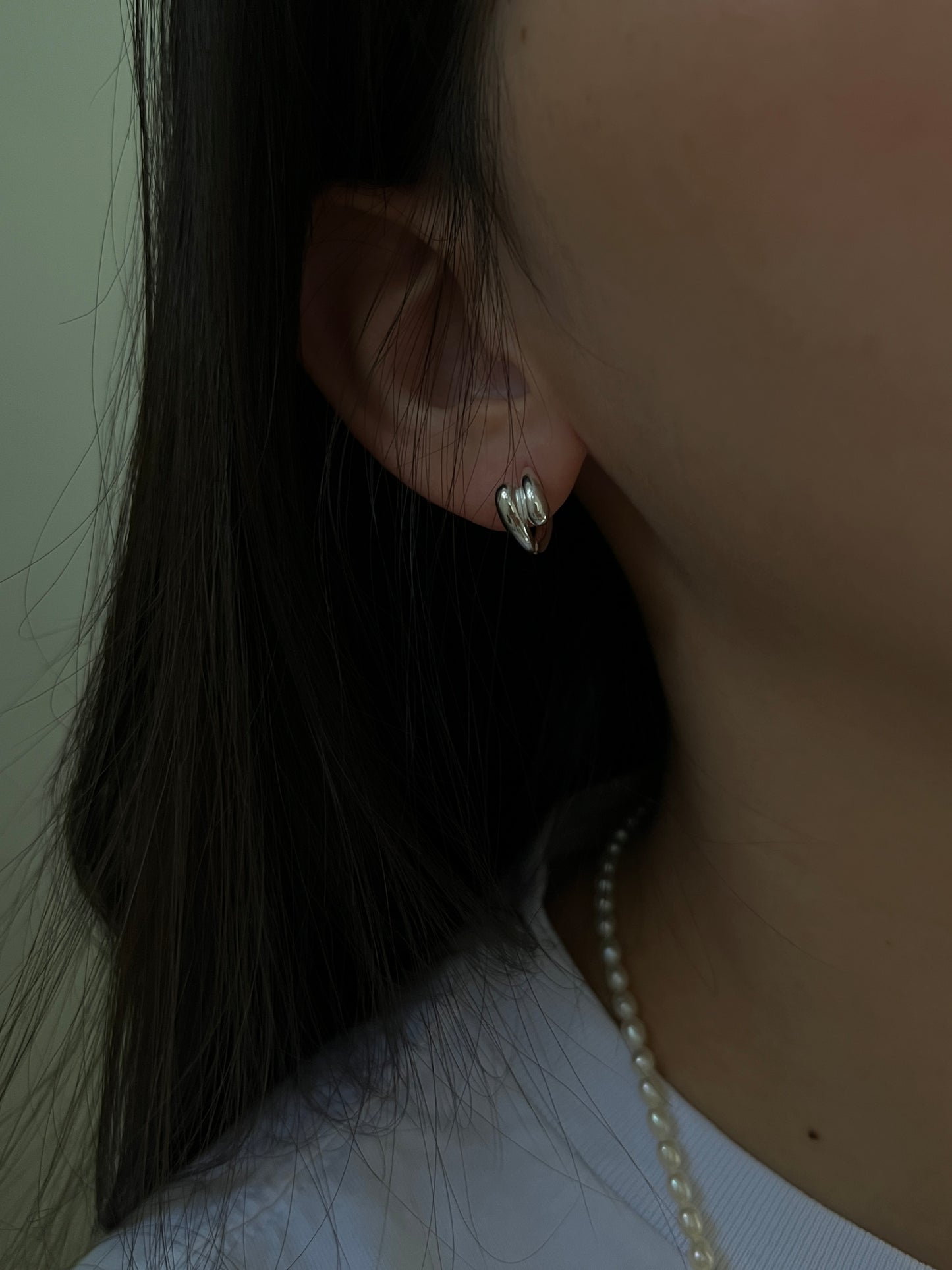 925 SILVER CHUBBY TWINS EARRING