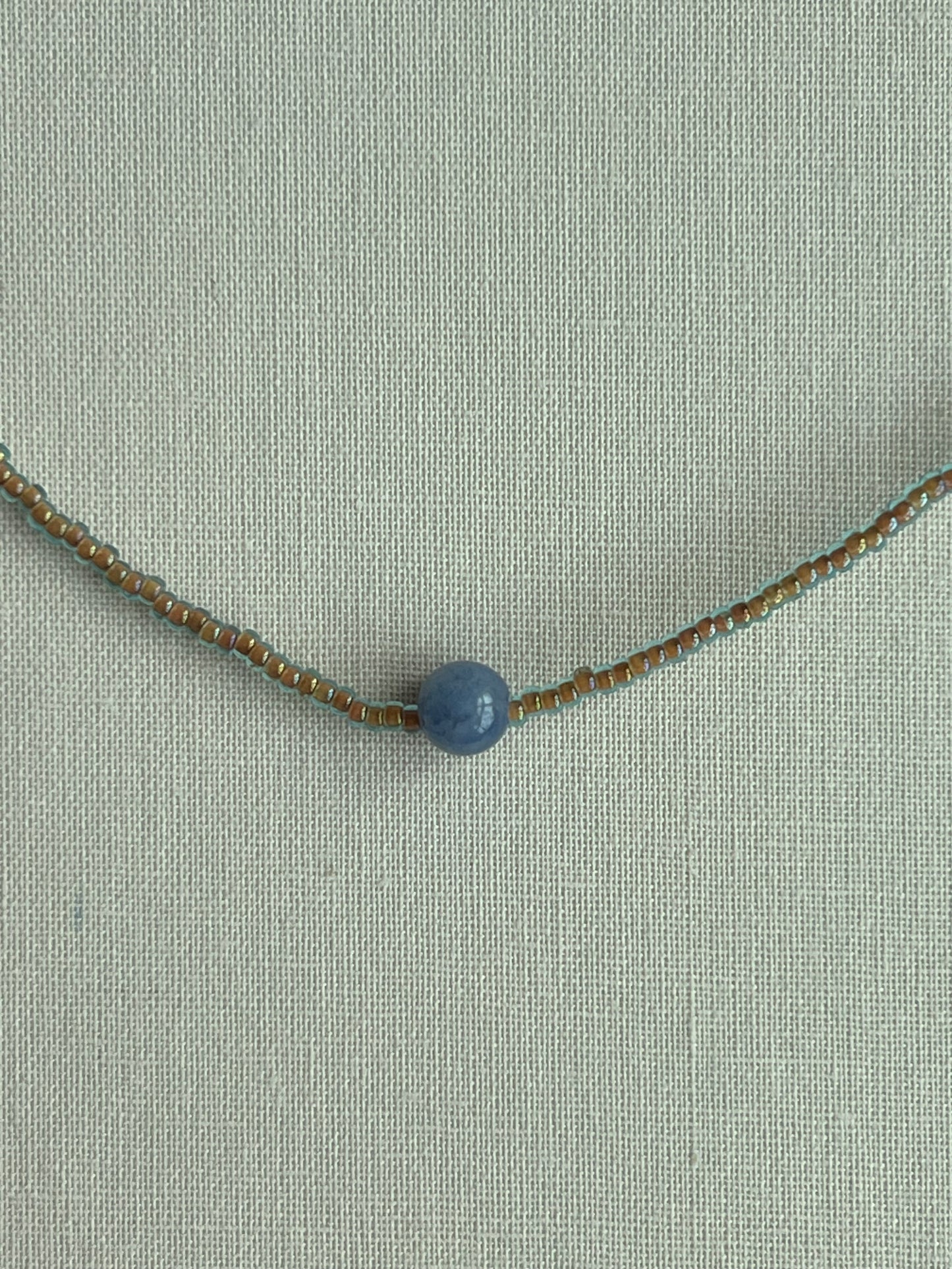 BLUE PENDANT BEADS NECKLACE