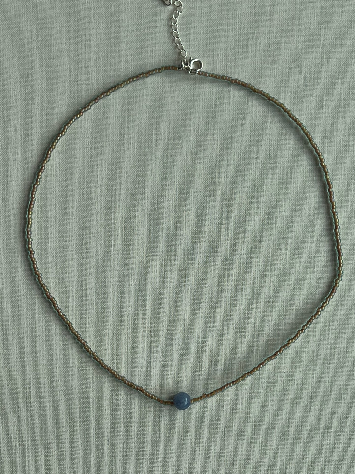 BLUE PENDANT BEADS NECKLACE