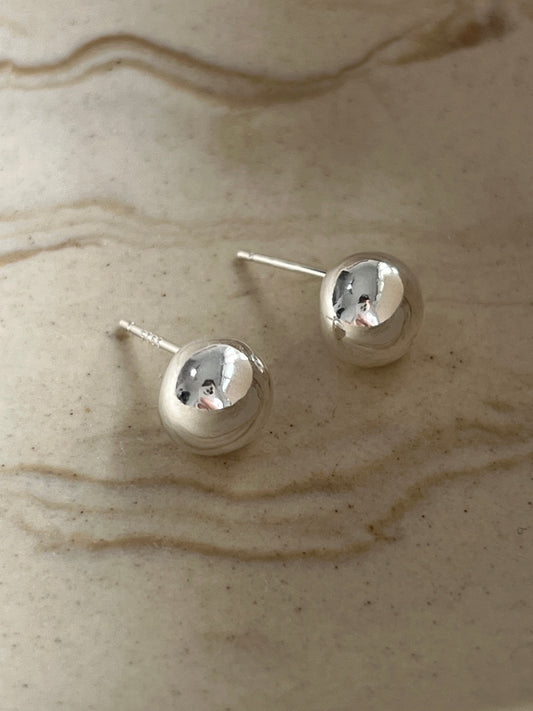 925 SILVER 8MM BALL EARRING