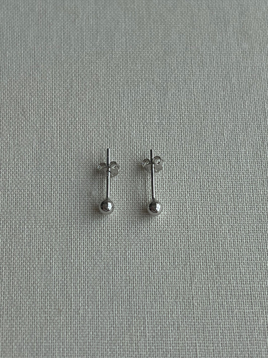 925 SILVER NEEDLE BASIC 3MM EARRING